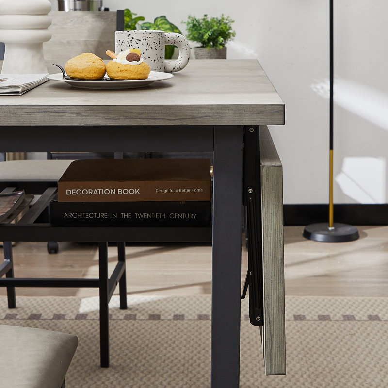 Table pour dîner pliable, Gris