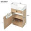 Meuble-lavabo de salle de bain avec lavabo réversible en résine