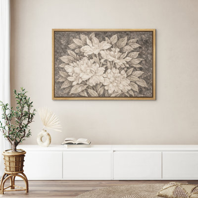 Reproduction d'art pivoines rétro vintage botanique floral classique