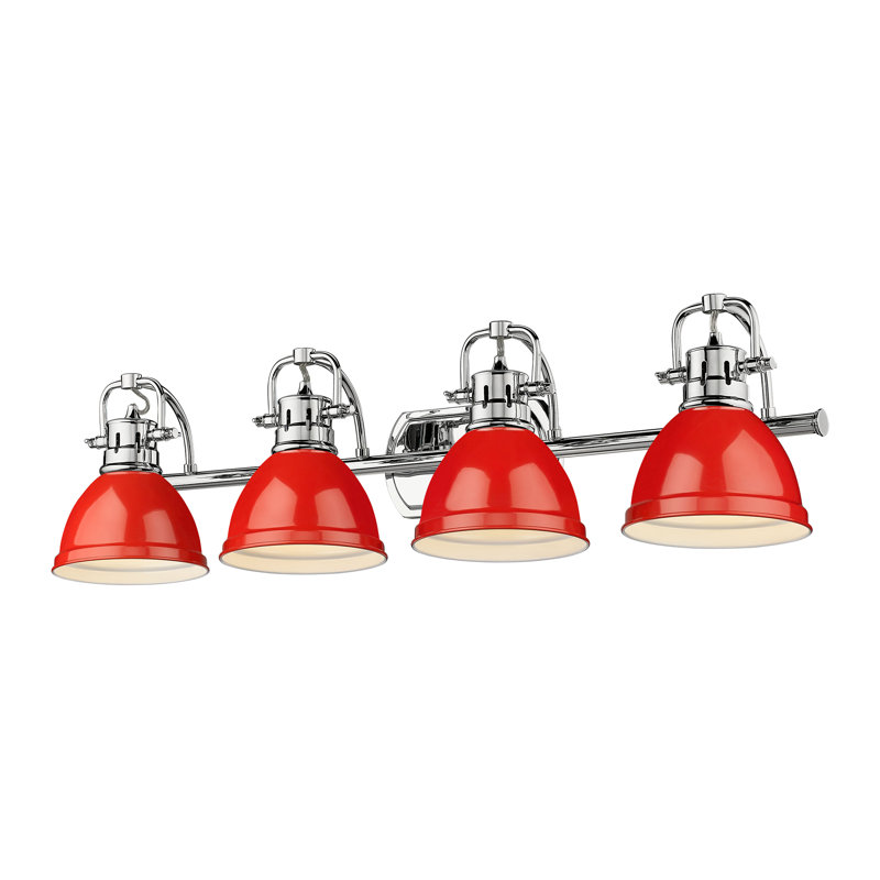 Calico 4 - Light Dimmable Vanity Light, Red, Chrome