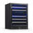 Newair 24” Built-in 46 Bottle Dual Zone Wine Cooler with Removable Beechwood Shelves in Black Stainless Steel-1434031878