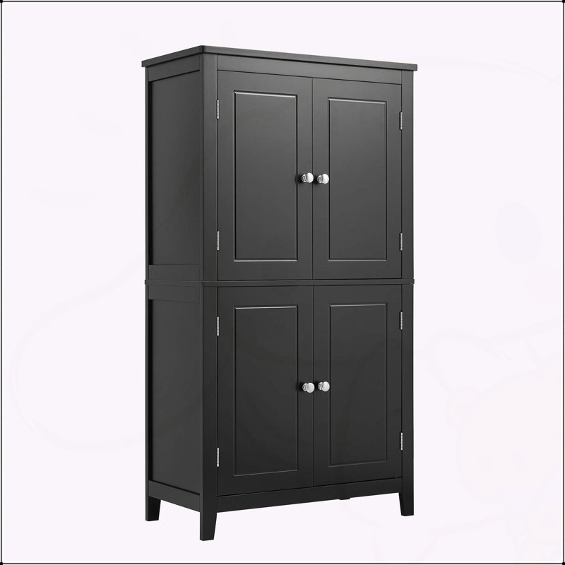 Versatile Freestanding Bathroom Cabinet With Multiple Features For Optimal Storage, Black