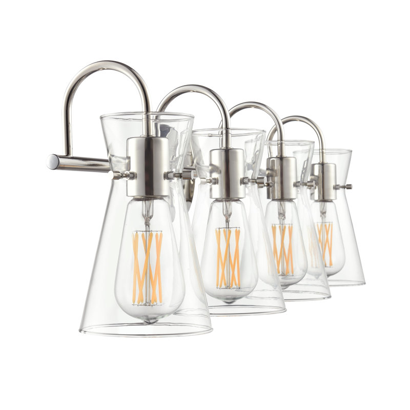 Meuble-lavabo 4 lumières Allisha de 30,75 po de largeur - nickel poli