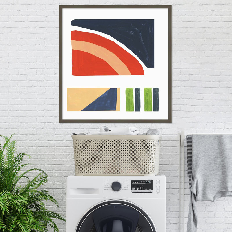 Geometric Games I by Tom Reeves, White, 33" H x 32" W x 1" D