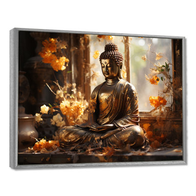 Bouddha doré thaïlandais - art mural de la Thaïlande