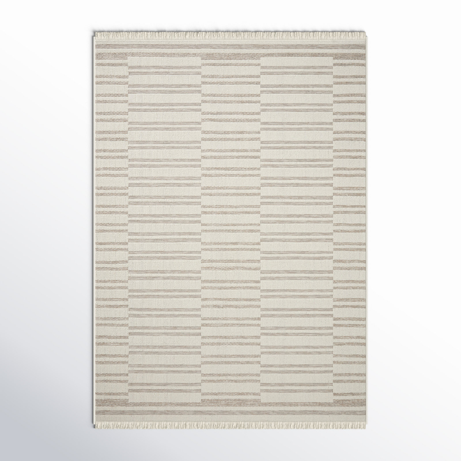 Malibu Brown/Beige Indoor / Outdoor Area Rug, Rectangle 6'4" x 9'2"