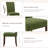 Nailhead Trim Fabric Upholstered Side Chair Wood Dining Chair-1338814852
