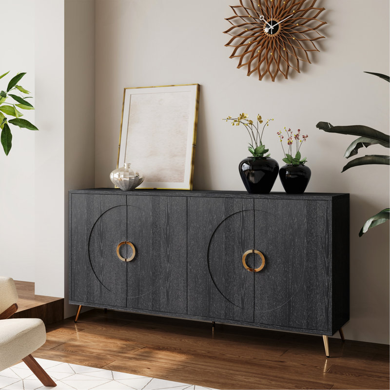 Nishawn 59.84'' Sideboard, Distressed Black