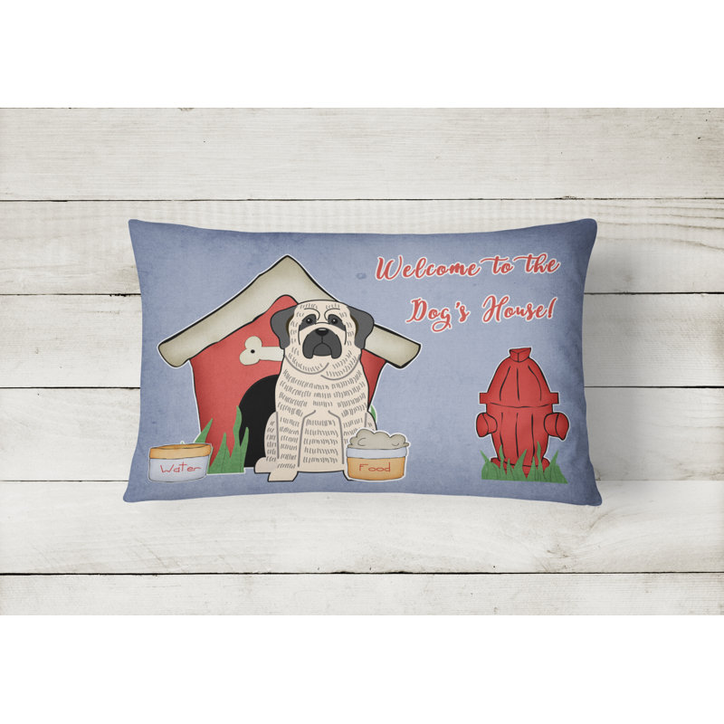 Coussin lombaire intérieur/extérieur moderne dog house, blanc