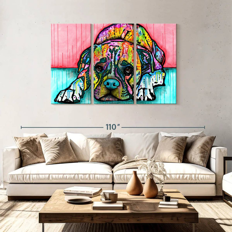 Brampt Lying Boxer, 48" H x 74" W