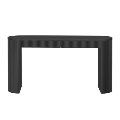 Sophisticated Console Table with Pine Veneer and Vertical Striped,Suitable for Entryway, Hallway, Living Room, Bedroom,Dining room