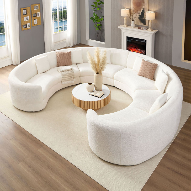 Canapé modulaire rembourré avec 6 coussins Tristan
