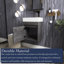 Ensemble de meuble-lavabo mural simple 18 po avec plateau Kulbir-1123186018
