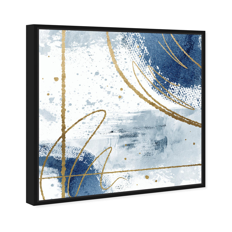 Royal Blue Eyes Light - impression d'art graphique, Black Framed, H 24 po x l 24 po x 1,5 po