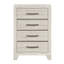 Commode en bois massif à 4 tiroirs l 31,5 po Mittal