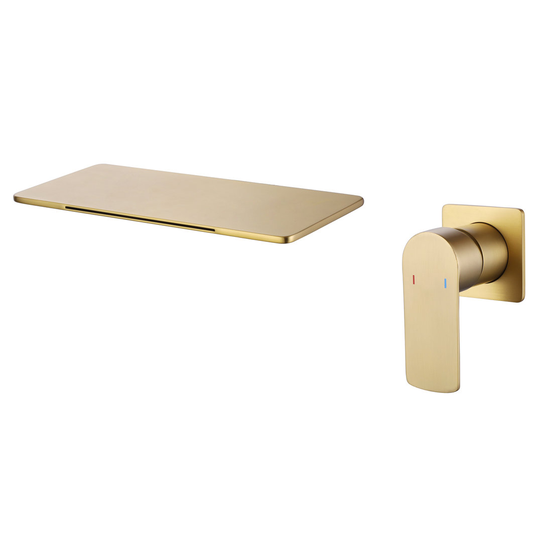 4.72" Waterfall Wall Mount Faucet Bathroom Bathtub Tub Faucet, Bathroom Sink Faucet Single Handle Basin Mixer Tap RBROHANT 