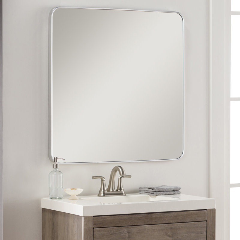 Miroir pleine longueur Destefano Essence, Argent, 32 po x 32 po