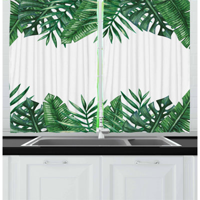 Floral Pointed Kitchen Curtain