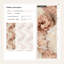 Papier peint floral, décoration murale murale beige
