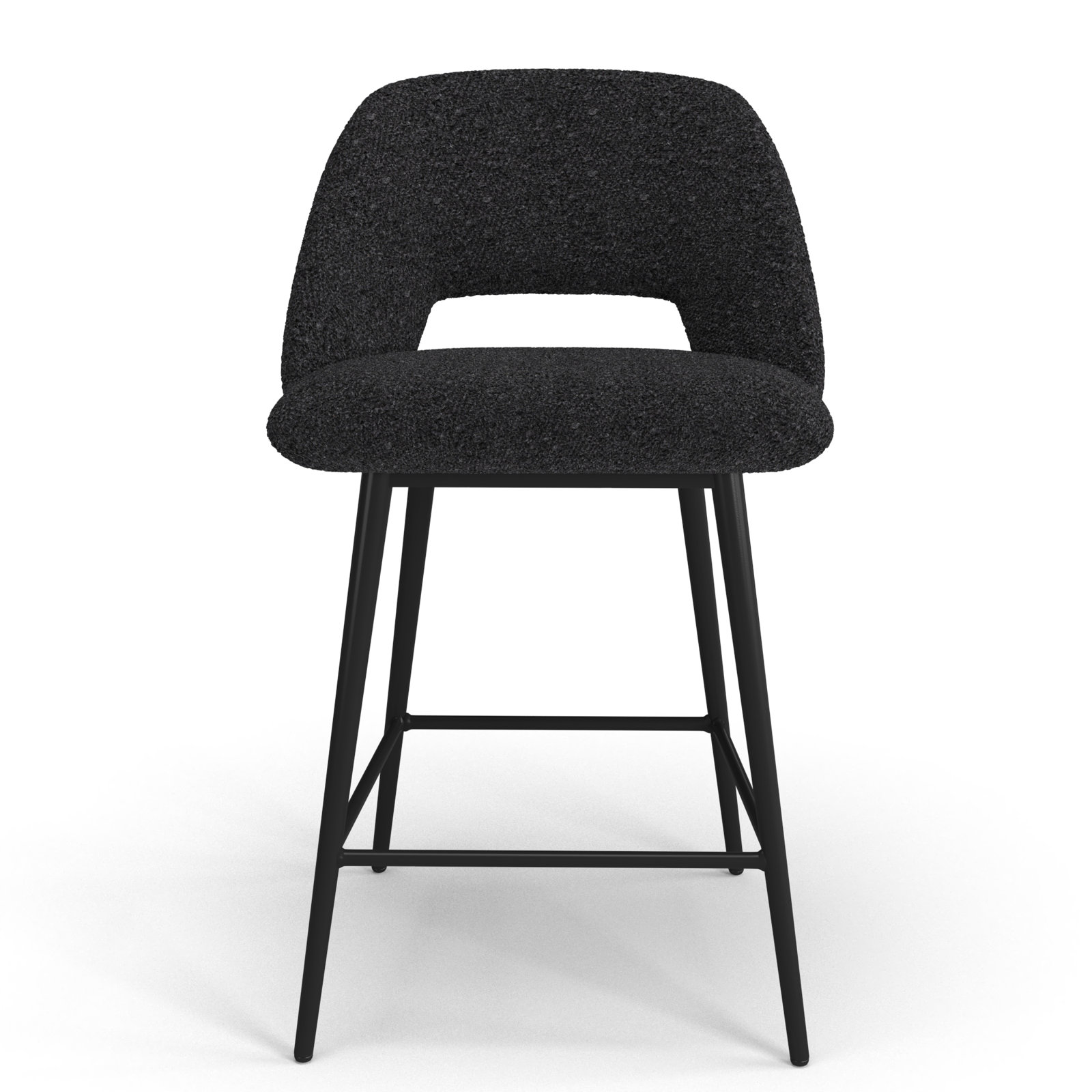 Valdez Boucle Bar & Counter Stool, Counter Height (23” Seat Height), Black Boucle