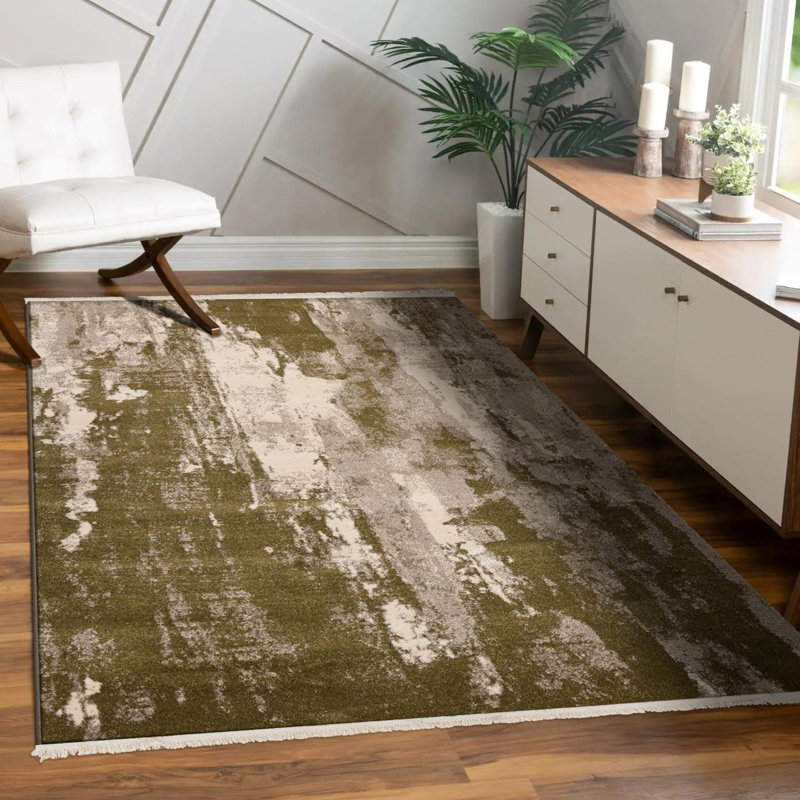 Tapis vert / gris Elmdale Performance, Rectangle 8 pi x 10 pi