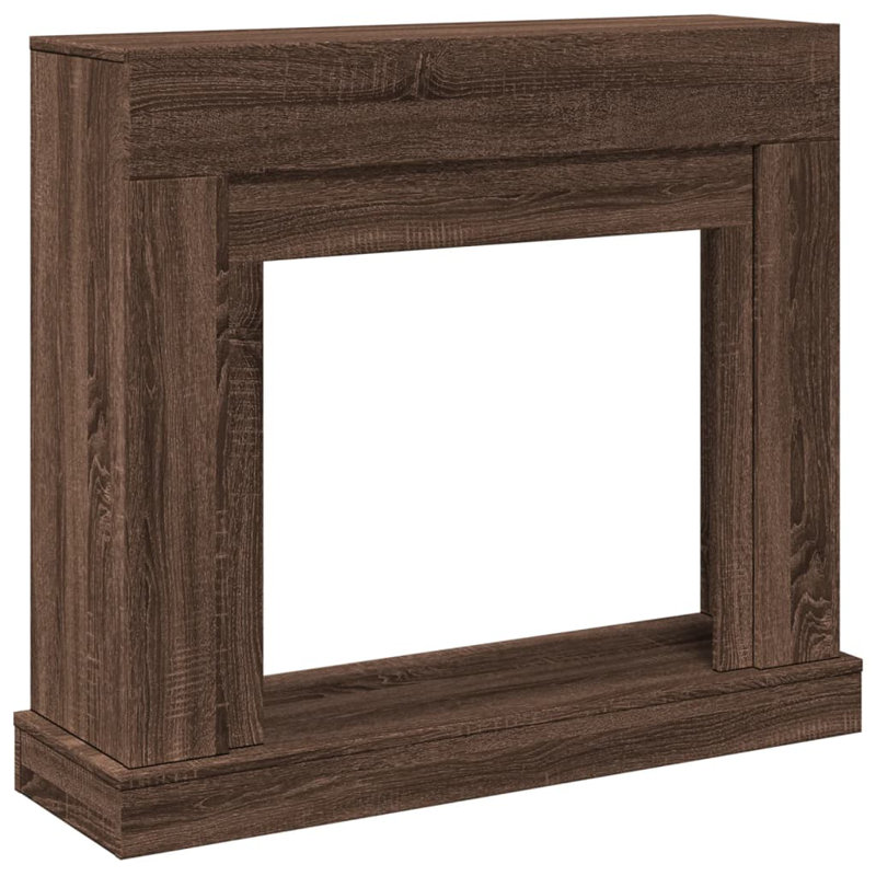 Fireplace Surround 30 Cm Engineered Wood, Brown Oak, 87.5cm H x 100cm W x 30cm D