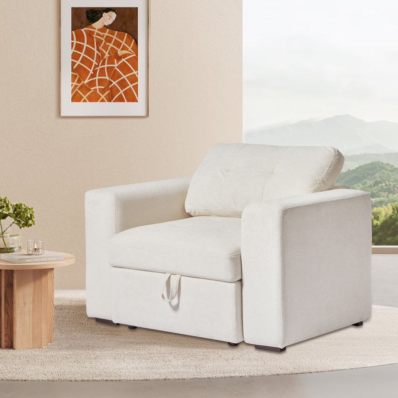 Canapé 46,65 po, Boucle blanc