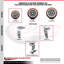 4 Inch Poly on Polyolefin Caster Set with Roller Bearings 2 Brakes 2 Rigid SCC