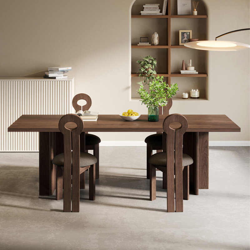 Table de salle à manger rectangulaire en bois massif French French, H 29,53 po x L 78,74 po x l 35,43 po