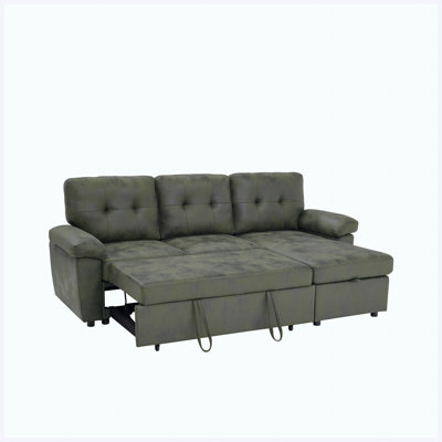 88.5" Sectional Sofa L-Shaped Storage Compartment Convertible for Living Room