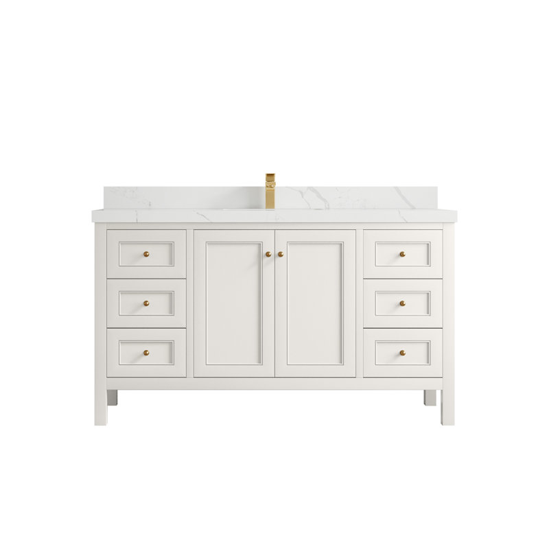 Nashville X P 22 po De salle de bain Quartz gris Piatra, Albâtre, Calacatta Laza
