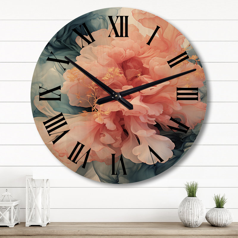 Horloge murale en bois massif Valju, Grand