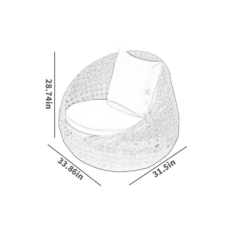 Chaise longue d'extérieur en osier Calirose