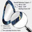 Blue And Gold Abstract Marble Mirage I - Abstract Marble Asymmetrical Modern Large Wall Mirror