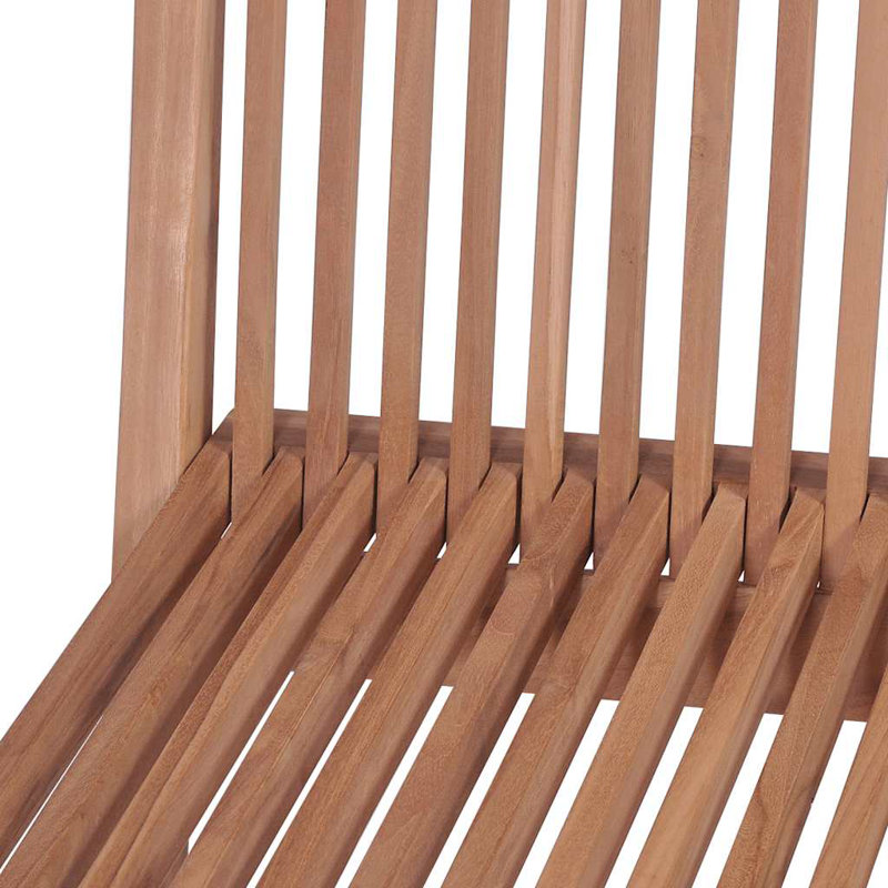 Chaise d'appoint de patio pliante en teck