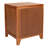 Elegant Blumenthal Rattan and Mahogany Nightstand – 18'' W Solid Wood Table with Sleek Drawer Pulls-889419261