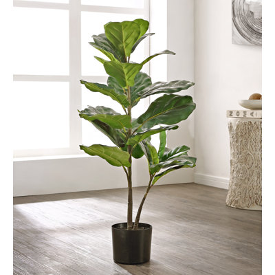 35.83'' Faux Fiddle Leaf Fig Tree in Freestanding