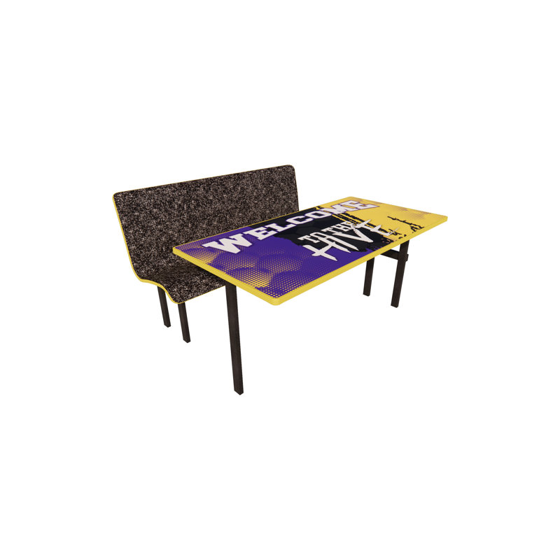 Booth Seating with Table - Half Package, 60" L x 54" W