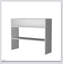 Console blanche avec rangement ouvert, parfaite pour les espaces de vie modernes et organisés-2005593815