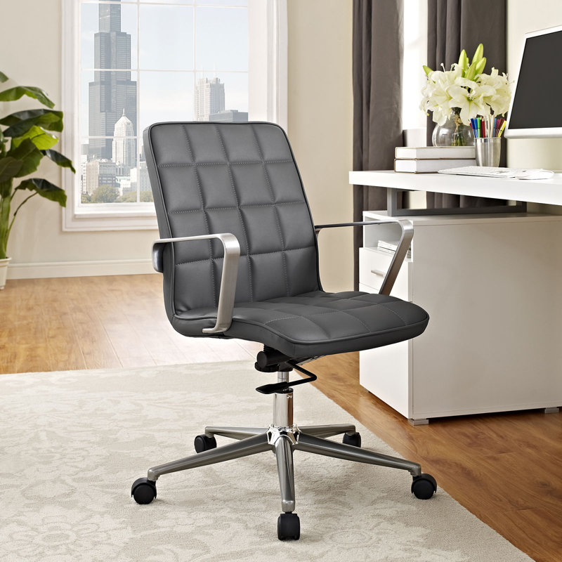 Chaise de bureau Modway, gris