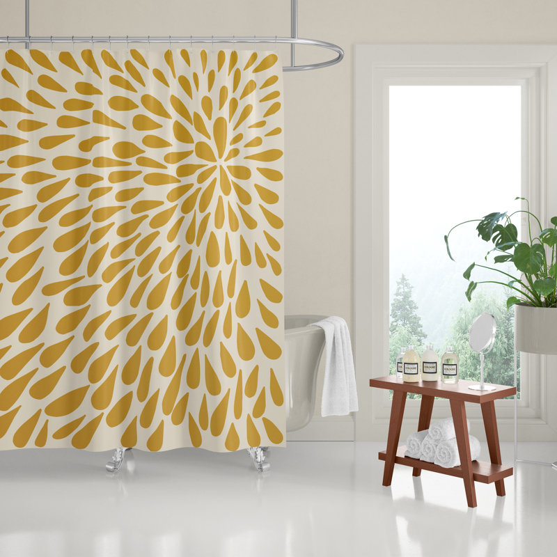 Rideau de douche, Jaune/beige
