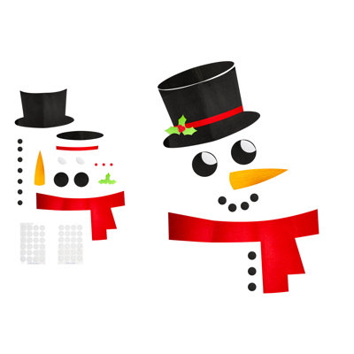 Ensemble de décoration pour porte et fenêtre Felt Snowman