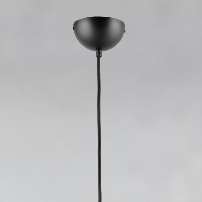 Luminaire suspendu conique 1 lumière Hannigan, Noir, noir, noir, noir