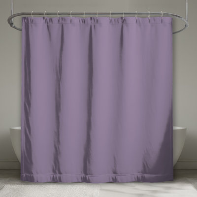 Purple Solid Color Shower Curtains Extra Long