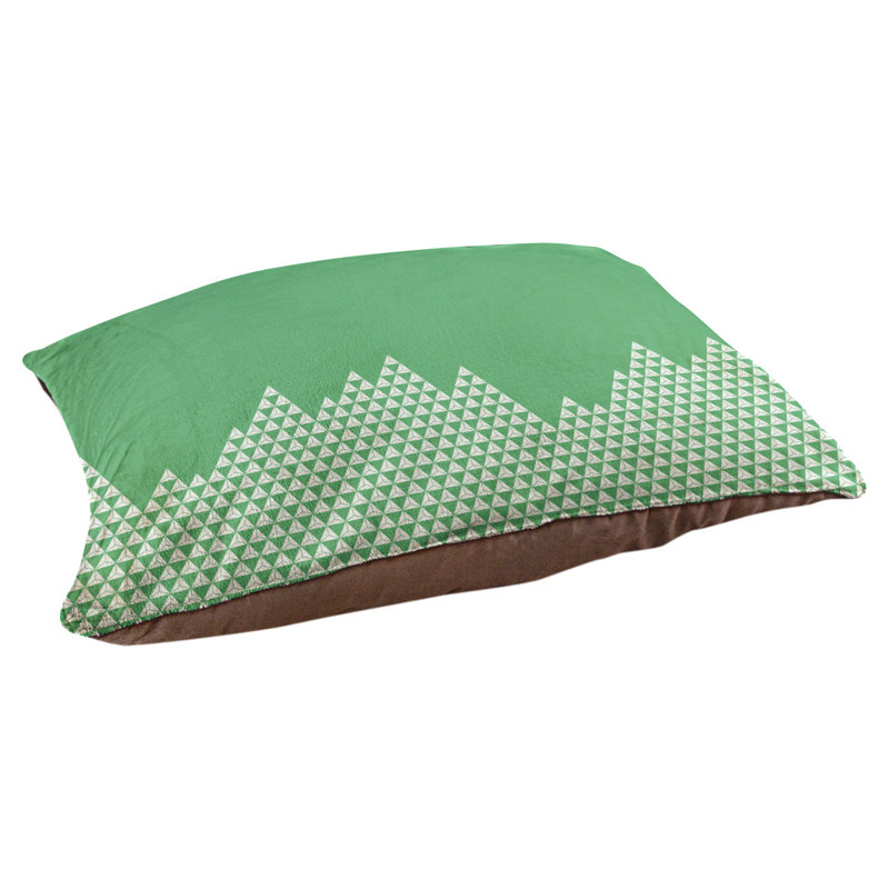 Coussin mountain dog Byrge, Moyen (30" x 20" D x 10" H), Vert / Gris