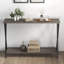 Console industrielle 41,3 / 33,5 po, table d'entrée en bois à 2 niveaux avec cadre en métal pour le vestibule, le couloir et le salon