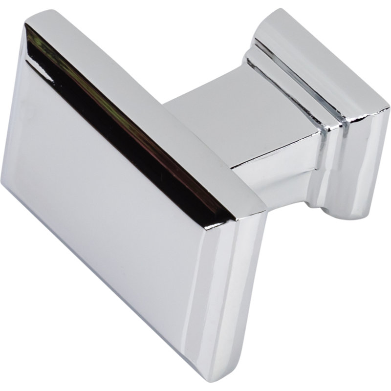 1 1/2" Length Rectangle Knob Multipack, Polished Chrome