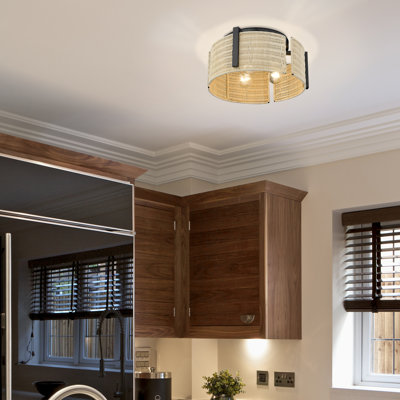 Alviva Wicker Flush Mount