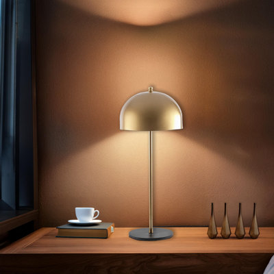 Metal Body Dome Luxury Night Table Lamp