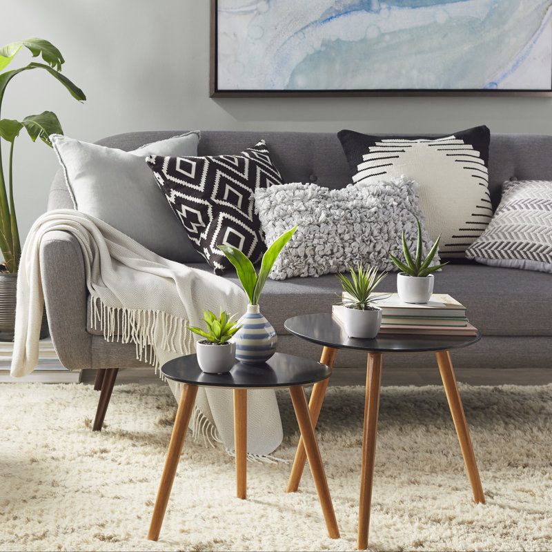  Throw Pillow Cover & Insert, Blue/Gray